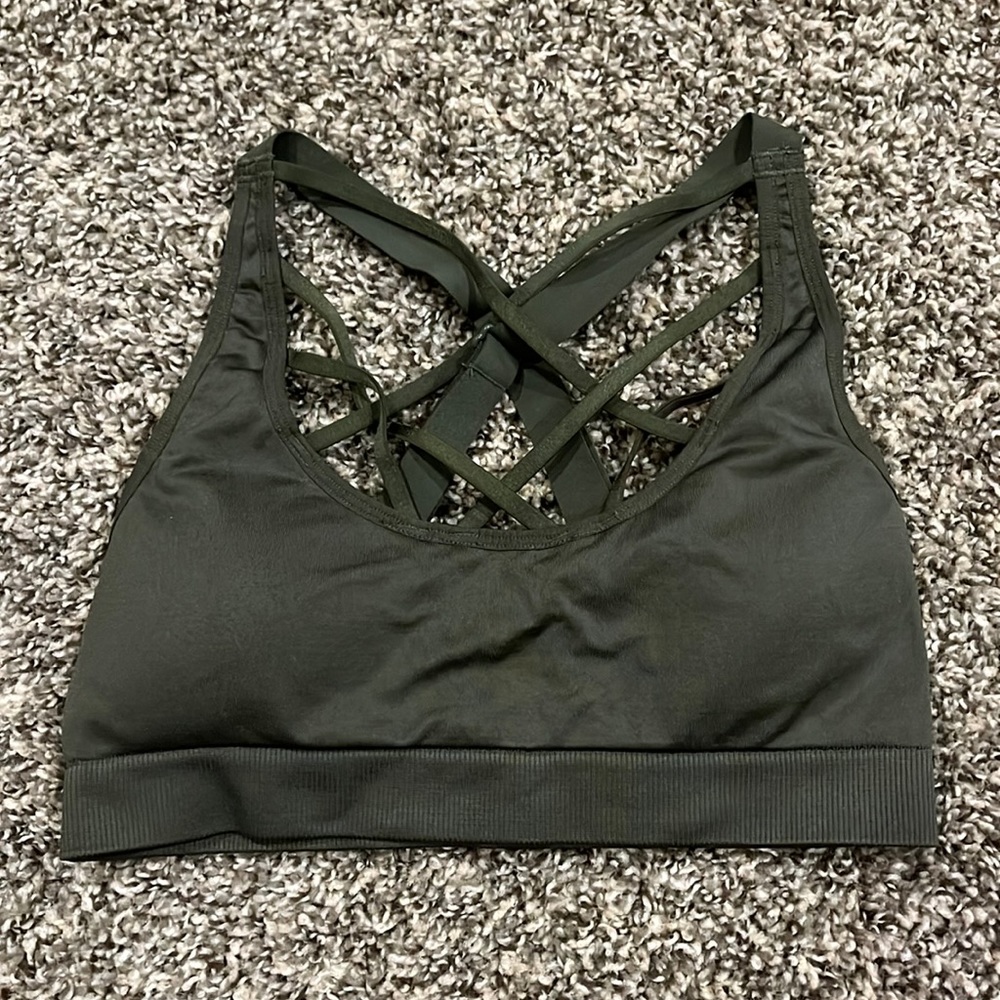 Victoria Sport Line Sports Bra. Forest Green